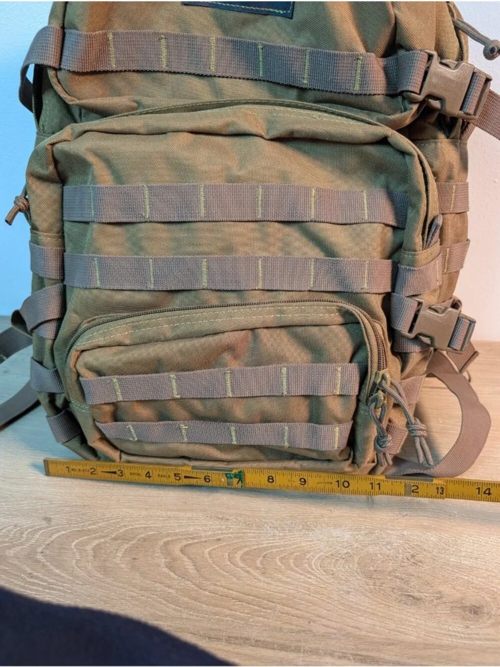 Drago Gear Tan Tactical Backpack Nylon Webbing Adjustable Straps Padded Back(T11